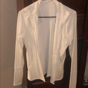 New white workout jacket